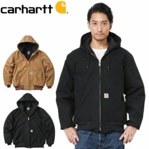 Carhartt カーハート J140 DUCK QUILTED FLANNEL-LINED アクティブジャケット【T】｜ パーカー アウター アメカジ ワークスタイル 中綿 