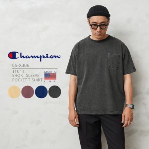 Champion チャンピオン C5-X306 T1011 半袖 ポケットTシャツ MADE IN USA【Cx】【T】｜メンズ トップス 大きいサイズ ヴィンテージライク