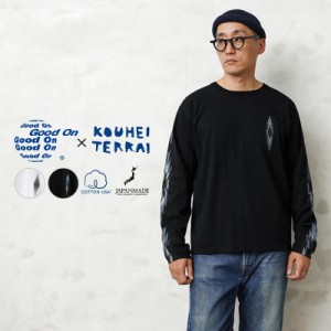 Good On×KOUHEI TERRAI KTER-2316 CHIMAYO MONO L/S クルーネックTシャツ 日本製【Sx】【T】｜メンズ トップス ロンT 長袖Tシャツ 柄 大