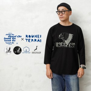 Good On×KOUHEI TERRAI KTER-2323 INDIANS BASEBALL TEE / ベースボールＴシャツ 日本製【Sx】【T】｜メンズ トップス 半袖Tシャツ プリ