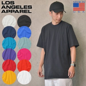 LOS ANGELES APPAREL ロサンゼルスアパレル 1801GD 6.5oz ガーメントダイ クルーネックTシャツ MADE IN USA / メンズ レディース トップ