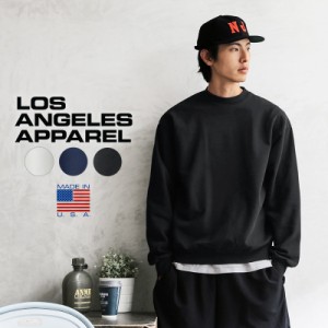 LOS ANGELES APPAREL ロサンゼルスアパレル HF07GD 14oz ガーメントダイ ヘビーフリース クルーネック プルオーバー スウェットシャツ MA