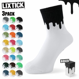 LIXTICK リックスティック DRIP SOCKS 3PACK ドリップ ソックス【Cx】【T】｜メンズ 靴下 パックソックス ギフト プレゼント ブランド お