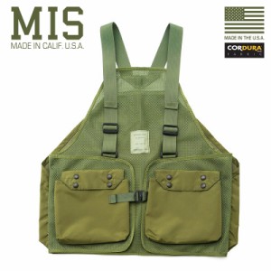 MIS エムアイエス MIS-1030 RASCHEL KNIT ハンティングベスト MADE IN USA - OLIVE【Sx】【T】｜ メンズ レディース ゲームベスト ミリタ