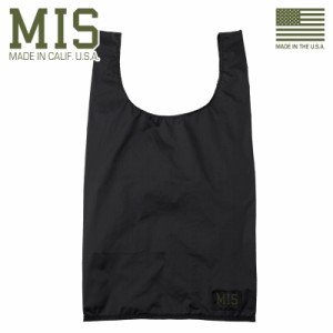 MIS エムアイエス MIS-1047 SHOPPING BAG パッカブル ショッピングバッグ / エコバッグ MADE IN USA - BLACK【Sx】【T】｜コンビニバッグ