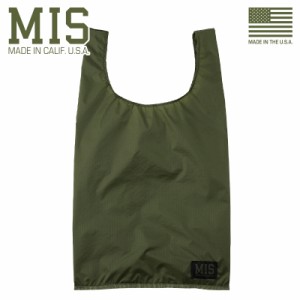 MIS エムアイエス MIS-1047 SHOPPING BAG パッカブル ショッピングバッグ / エコバッグ MADE IN USA - OLIVE【Sx】【T】｜コンビニバッグ