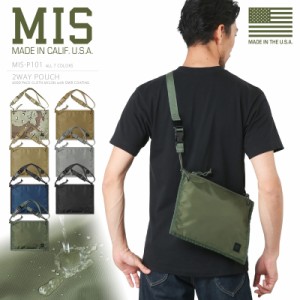 ミリタリー バッグ / MIS エムアイエス MIS-P101 PACK CLOTH NYLON 2WAY ポーチ / サコッシュ MADE IN USA【Sx】【T】 / メンズ  カバン 