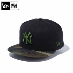 【メーカー取次】NEW ERA ニューエラ 9FIFTY ニューヨーク・ヤンキース ブラックXウッドランドカモ ホリーリーフロゴ 13562090 キャップ