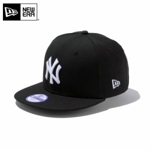 【メーカー取次】NEW ERA ニューエラ Youth キッズ用 9FIFTY MLB ニューヨーク ヤンキース ブラックXホワイトロゴ 13565784 キャップ【Cx