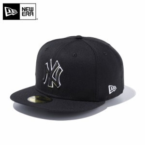 【メーカー取次】NEW ERA ニューエラ 59FIFTY MLB ニューヨーク・ヤンキース ブラックXブラック ホワイトアウトライン 13562245 キャップ