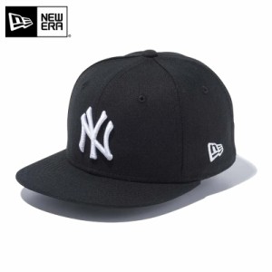 【メーカー取次】NEW ERA ニューエラ Child キッズ用 9FIFTY ニューヨーク・ヤンキース ブラックXホワイトロゴ 13561997 キャップ【Cx】