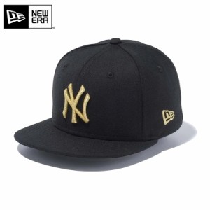 【メーカー取次】NEW ERA ニューエラ Child キッズ用 9FIFTY ニューヨーク・ヤンキース ブラックXゴールドロゴ 13561998 キャップ【Cx】