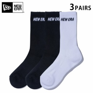 【メーカー取次】NEW ERA ニューエラ ソックス クルー３ペア マルチ 12674028【Cx】【T】｜クルーソックス 靴下 くつした メンズ レディ