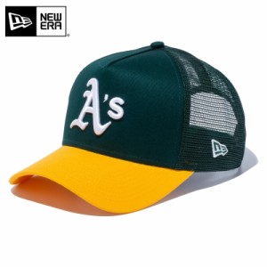 【メーカー取次】NEW ERA ニューエラ 9FORTY A-Frame Trucker オークランド・アスレチックス グリーンXイエロー 12746893 キャップ【Cx】