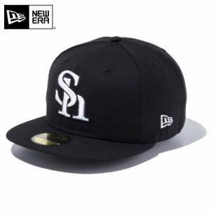 【メーカー取次】NEW ERA ニューエラ NPB 59FIFTY 福岡ソフトバンクホークス ブラックXホワイト 13562222 キャップ 【Cx】【T】｜メンズ 