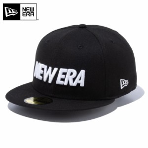 【メーカー取次】NEW ERA ニューエラ 59FIFTY ワードマークロゴ ブラック 13552120 キャップ 【Cx】【T】｜メンズ レディース 帽子 ベー