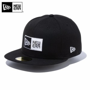 【メーカー取次】NEW ERA ニューエラ 59FIFTY ボックスロゴ ブラック 13552123 キャップ 【Cx】【T】｜メンズ レディース 帽子 ベースボ