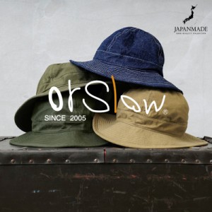 orSlow オアスロウ 03-001 US NAVY HAT ハット 日本製【Cx】【T】｜メンズ レディース 帽子 デニム チノ つば長め ジャングルハット カジ