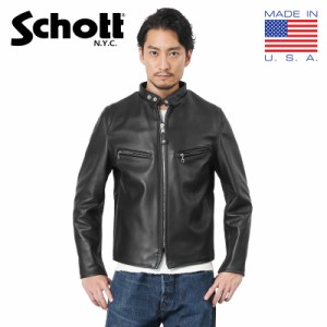 Schott ショット 7009 641XX 60s シングルレザーライダースジャケット【Cx】【T】｜革ジャン 牛革 本革 アウター メンズ レディース シン