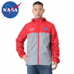 NASA公式 OFFICIAL ナサ オフィシャル MARS ジップアップ パーカー RED / GRAY【T】