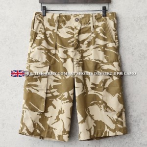 ミリタリーパンツ メンズ / 実物 新品 デッドストック イギリス軍 コンバットショーツ（ショートパンツ）デザートDPMカモ【Cx】【I】｜ハ