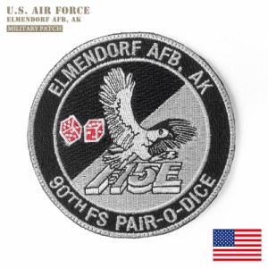 新品 米軍 U.S.AIR FORCE 90th FIGHTER SQUADRON（第90戦闘飛行隊） F-15E ベルクロパッチ / ワッペン【T】