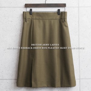 実物 新品 デッドストック イギリス陸軍 ALL RANKS BARRACK DRESS ボックスプリーツスカート ブラウン【Cx】【I】｜ミリタリー カジュア