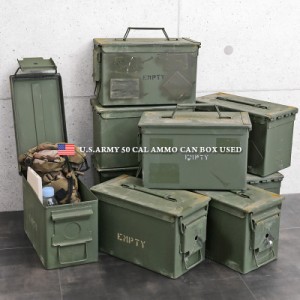 実物 USED 米軍 50 CAL AMMO CAN アンモボックス【Cx】【I】