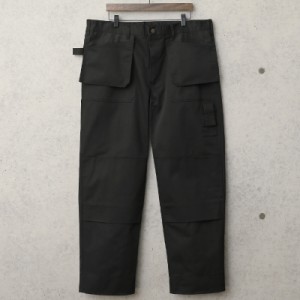 デッドストック オランダ APRON POCKET ワークパンツ BLACK【Cx】【I】｜メンズ カーゴパンツ ポケット多い 大きいサイズ 黒 ゆったり ミ