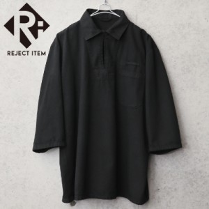 リジェクト 訳あり品 実物 新品 デッドストック チェコ軍 3/4 SLEEVE（七分袖）プルオーバー ワークシャツ BLACK染め【Cx】【I】