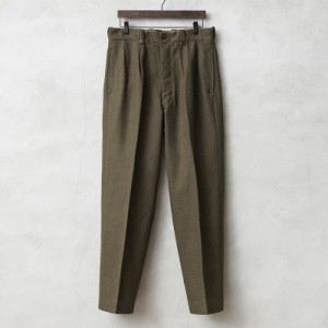 実物 新品 デッドストック フランス軍 1950〜60年代 M-52 ヴィンテージ ツータック ウール トラウザーズ【Cx】【I】｜ミリタリーパンツ 