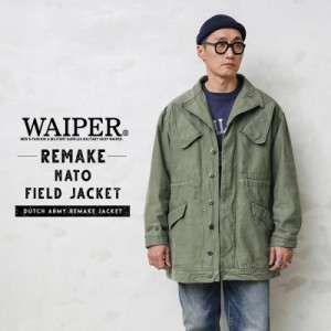 WAIPER.inc 実物 USED オランダ軍 リメイク 1980〜90年代 NATO フィールドジャケット OD【Cx】【I】｜ミリタリー アウター メンズ カーキ