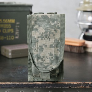 実物 USED 米軍 MOLLE II M-4 ダブル マガジンポーチ ACU【Cx】【I】｜ミリタリー アクセサリー 雑貨 迷彩 カモ柄 携帯入れ ベルトポーチ