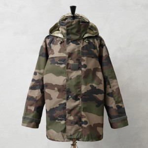 実物 USED フランス軍 CCE CAMO WATERPROOF フィールドパーカ 2ポケット【Cx】【I】｜メンズ アウター 大きいサイズ ミリタリー マウンテ