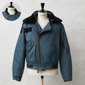 実物 USED カナダ軍 RCAF リアルムートン DETACHABLE BOA COLLAR アビエイター ジャケット TYPE IV AIR FORCE BLUE / ボマージャケット【