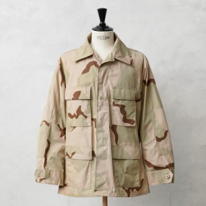 実物 USED 米軍 3カラーデザートカモ DCU ジャケット リップストップ / 3C DESERT CAMO BDU【Cx】【I】｜メンズ アウター 大きいサイズ 