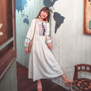 リゾート ワンピース 長袖 エスニックの通販 Au Pay マーケット