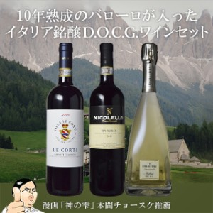 【DOCGセット】イタリアの銘醸D.O.C.G.ワイン3本セット 赤ワイン スパークリングワイン キャンティ バローロ フランチャコルタ シャルド