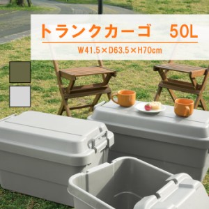 トランクカーゴ50L 収納ボックス 収納ケース 箱 アウトドア 衣類収納 おもちゃ箱 フタ付き 座れる スツール MAZUK-0020