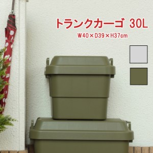 トランクカーゴ30L 収納ボックス 収納ケース 容量30リットル 箱 アウトドア 衣類収納 おもちゃ箱 フタ付き 座れる スツール プラスチック