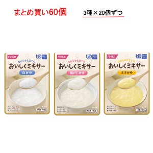 介護食 3種×20個 セット 区分4 おいしくミキサー おかゆ 100g 60個 ホリカフーズ まとめ買い レトルト食品 ミキサー食 食品 主食 介護用