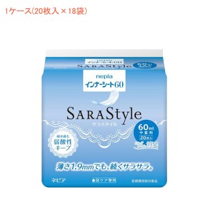 1ケース インナーシート60　IS60C→IS60D　1ケース(20枚入×18袋) 王子ネピア (尿ケアシート 女性用) 介護用品