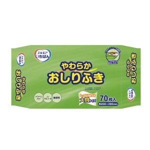 エルモア いちばん やわらかおしりふき 480181 70枚入 カミ商事 介護 排泄 おしりふき 介護用品