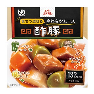 介護食品 おかず 介護食 区分3 舌でつぶせる やわらか食 カップ入り レトルト エバースマイル ムース食 酢豚風ムース ES-M-18 115g 中華 