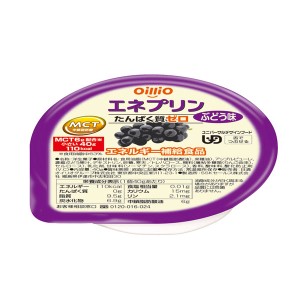 介護食品 デザート 介護食 区分3 舌でつぶせる やわらか食 高カロリー たんぱく質ゼロ 日清オイリオグループ エネプリン ぶどう味 40g カ