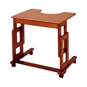 代引き不可 サポートテーブルB 高さ64〜79cm6段階 キンタロー 介護 ベッドサイドテーブル サイドテーブル キャスター テーブル 木