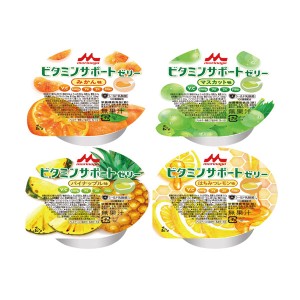 介護食品 介護食 デザート 4種×6個セット 栄養補助 食物繊維 ビタミンサポートゼリー いろいろセット 0653251 78g×4種×6 森永乳業クリ