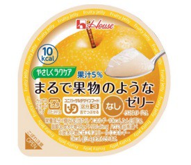 介護食品 デザート 介護食 区分3 舌でつぶせる やわらか食 低カロリー ハウス食品 やさしくラクケア まるで果物のようなゼリー なし 8539