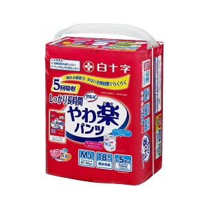 サルバ やわ楽パンツ しっかり長時間 18枚入 M-L 35487 白十字 (介護 紙パンツ) 介護用品