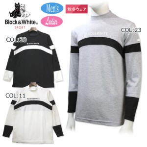 ブラック＆ホワイト Black&white BUF9202WE メンズ レディース モックネック インナー シャツ プルオーバー ゴルフウェア スポーツウェア